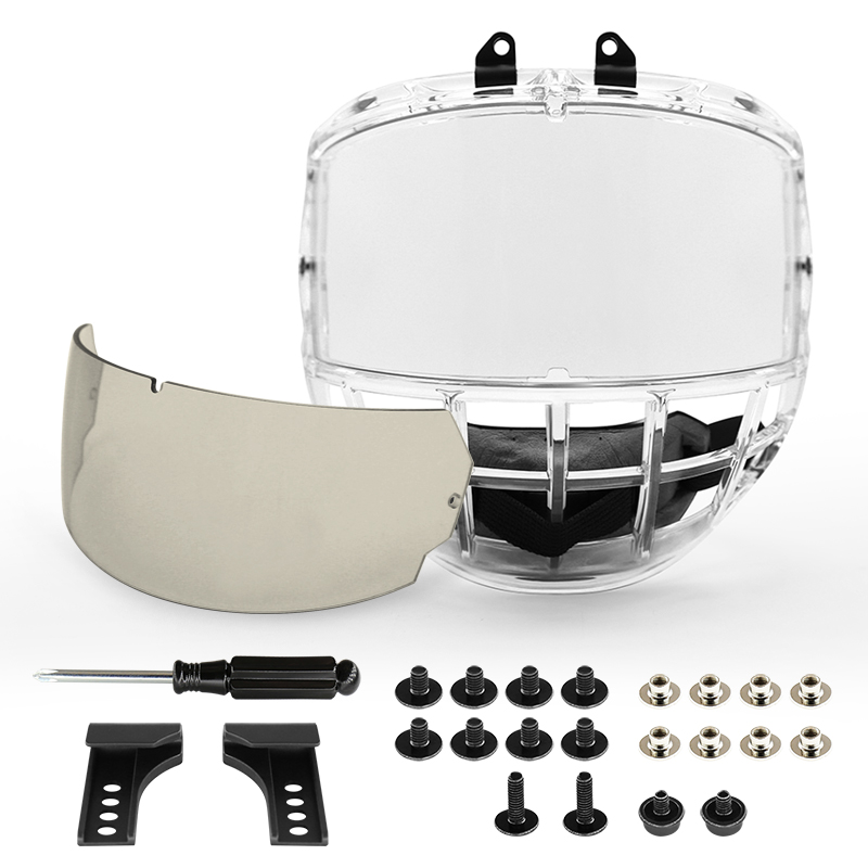 Taobh istigh frith-ceo, sciath frith-scratch Sóisearach Haca Oighir Cage XS Set Athsholáthair