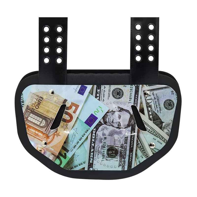 Pláta Cúl Peile Mheiriceánach Frithsheasmhach in aghaidh Tionchair - Cosaint Spine Éadrom & Aeráilte